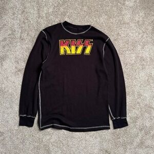 BLACK KISS WAFFLE KNIT LONG SLEEVE